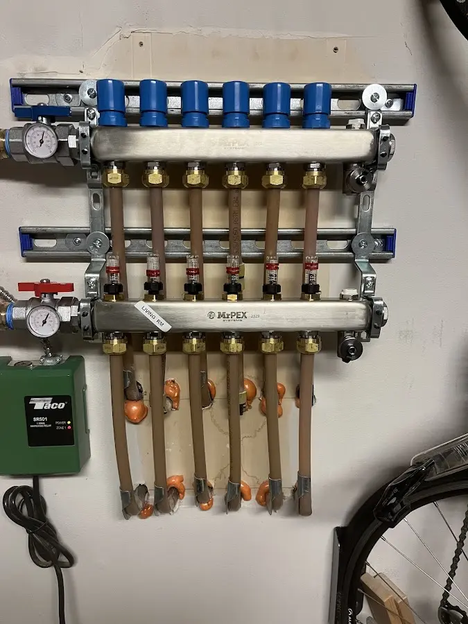 Plumber performing Leak Detection at a residential property in Ferris